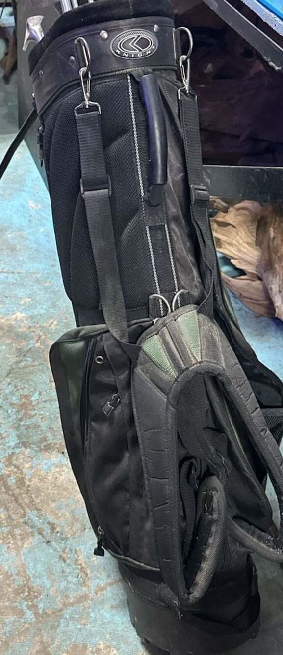 Knight Golf 6 Way Black Carry Stand Lightweight Golf Bag Dual Harness Strap